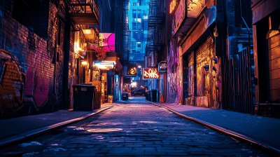 Vibrant New York Alley