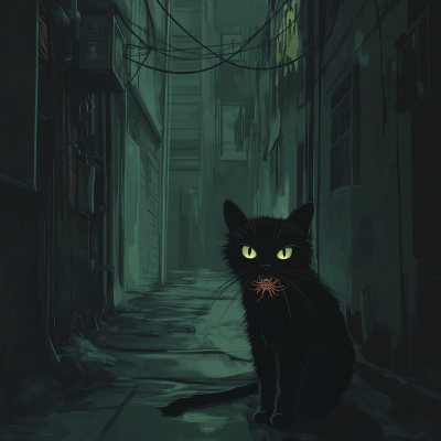 Creepy Cat in Alley