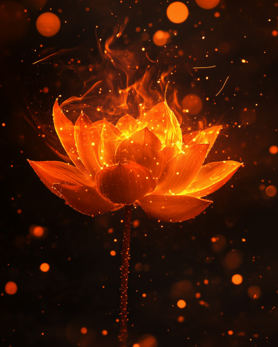 Flame Gradient Lotus