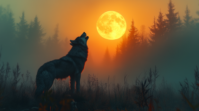 Werewolf Howling at the Moon