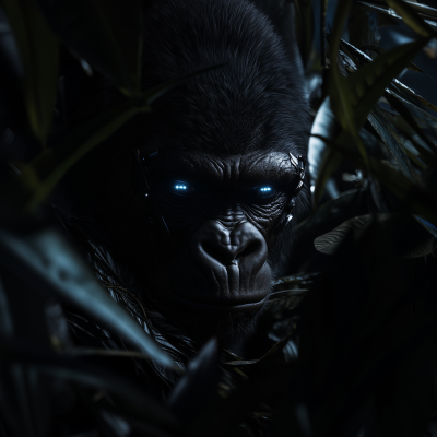 Cyborg Gorilla in the Jungle