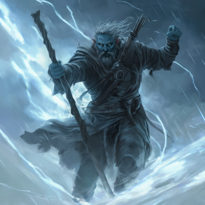 Male Firbolg Fighter in a Storm