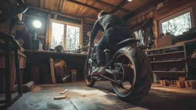 Carpenter on Motorcycle