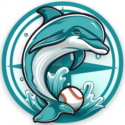 Montana Dolphins Baseball Team Logo Design