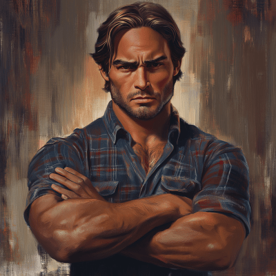 Muscular Man Portrait