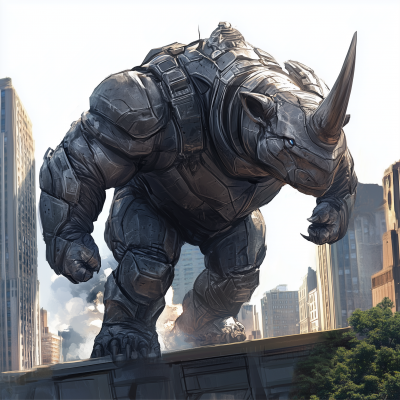 Giant Rhino Artwork