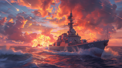 Chinese Destroyer Digital Painting