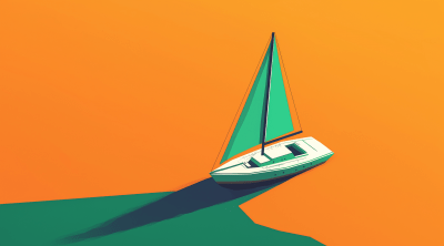 Minimalist Sailboat Illustration