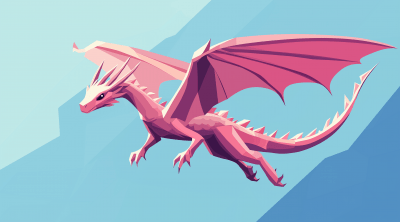 Pink Dragon in Flight