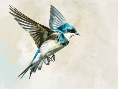 Tree Swallow in Flight