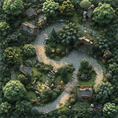 Enchanted Elven Garden Map