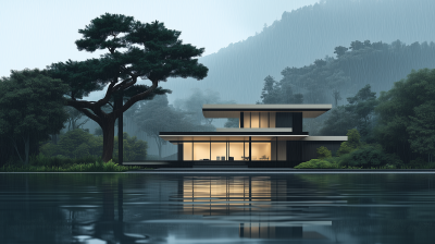 Minimal Modern Architecture with Nature