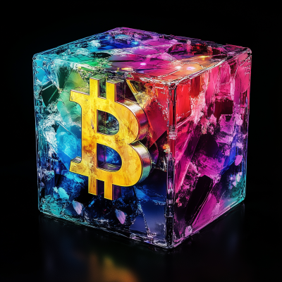 Vibrant Bitcoin Cube