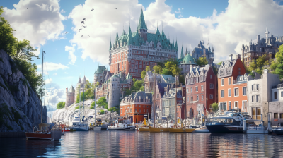 Hyperrealistic View of Quebec City