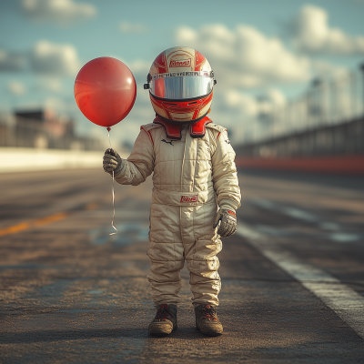 Young Racer with Balloon