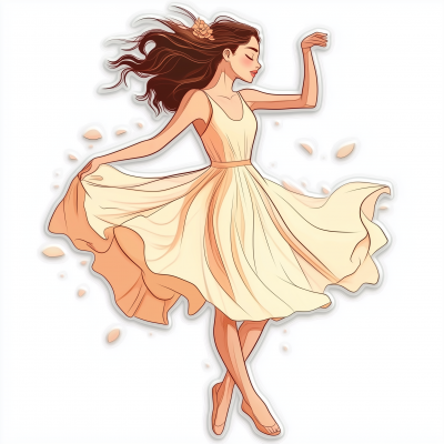 Dancing Girl Illustration