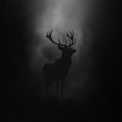 Mystical Deer in Dark Theme