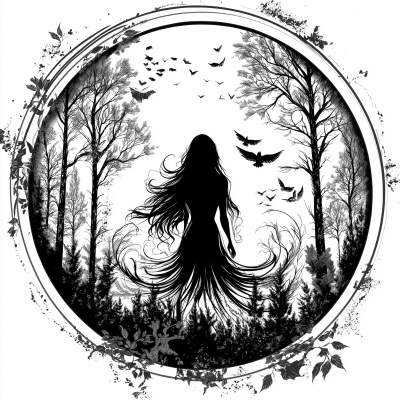 Spooky Nature Tattoo Design