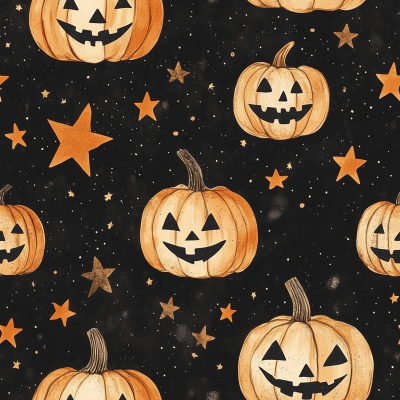 Halloween Stars and Pumpkins