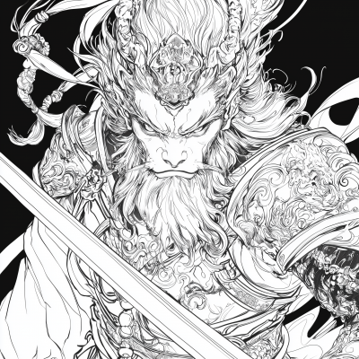 Lineart of Wukong