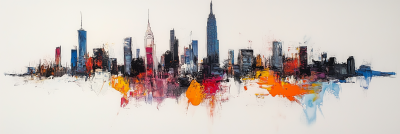 Abstract New York Skyline