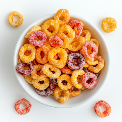 Crunchy Colorful Corn Flakes Rings