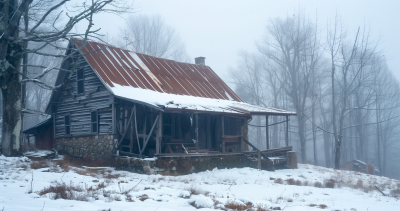 Rustic Winter Cabin