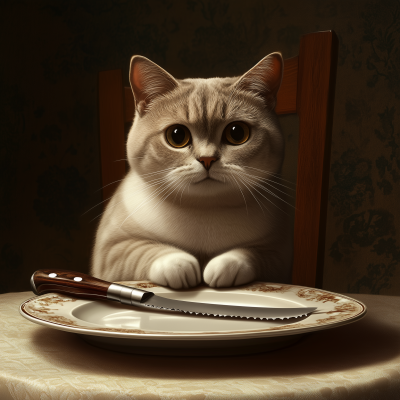 Cat on a Dinner Plate