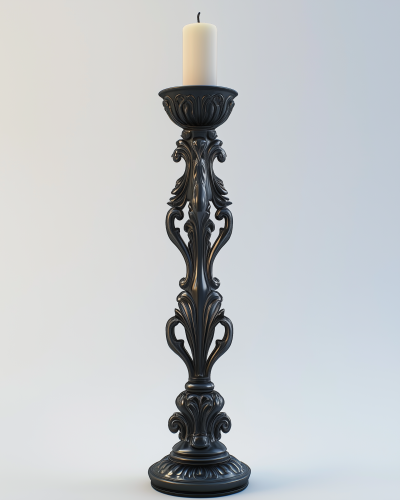 Ornate Tall Candlestick