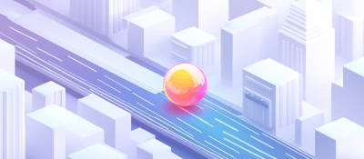 Colorful Glass Ball in Isometric City