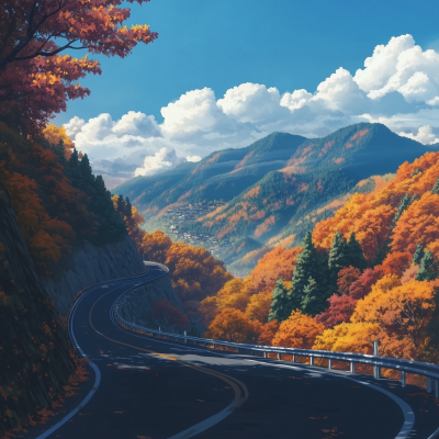 Autumn Hills of Japan