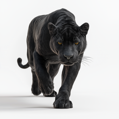 Black Jaguar Walking