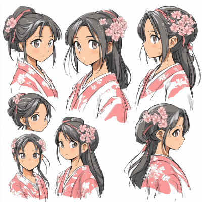 Character Design of Japanese Teenage Girl