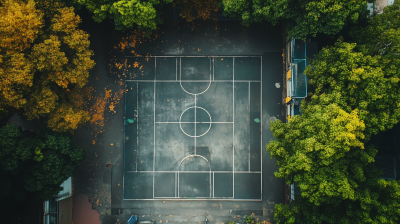 Empty Four Square Court