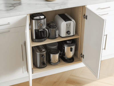 White Kitchen Cabinet Interior