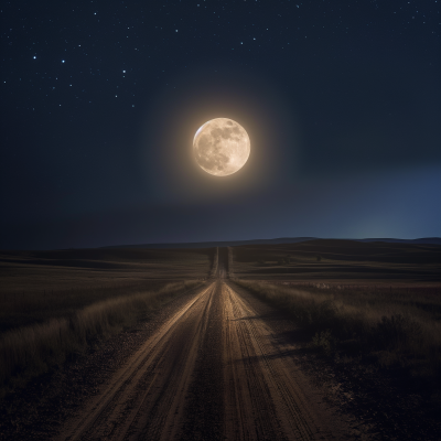 Moonlit Dirt Road