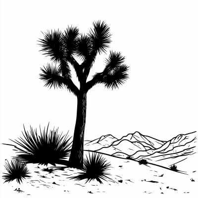 Joshua Tree Silhouette