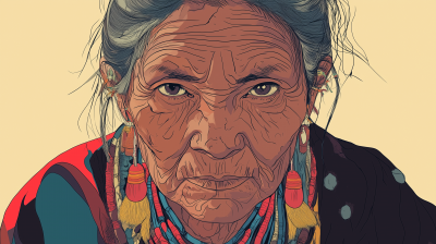 Portrait of Older Tongva Woman