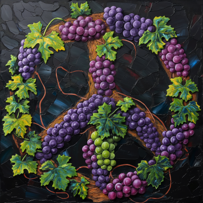 Grape Peace Sign