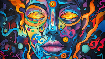 Psychedelic Male Portrait