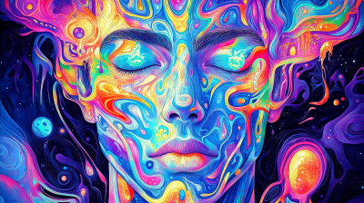 Psychedelic Male Portrait