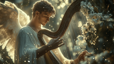 Heavenly Angel with Harp