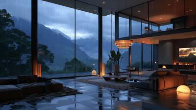 Modern Mountain Mansion Interior