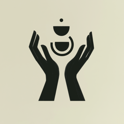 Minimal Abstract Cupping Hands Logo