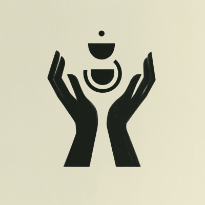 Abstract Cupping Hands Logo