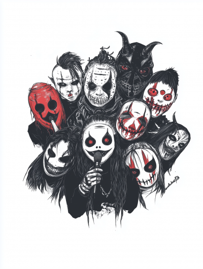 Slipknot Band Illustration