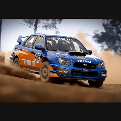 Rally Driving on Dirt Track