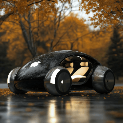 Ultrarealistic Apple Car