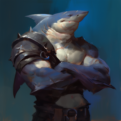 Anthropomorphic Shark Warrior