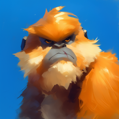 Golden Snub Nosed Monkey Portrait